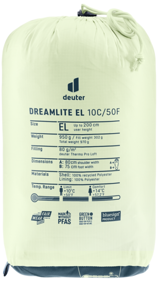 Synthetic sleeping bag Dreamlite EL 10C/50F